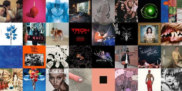 A collage of album covers from albums that released this year.